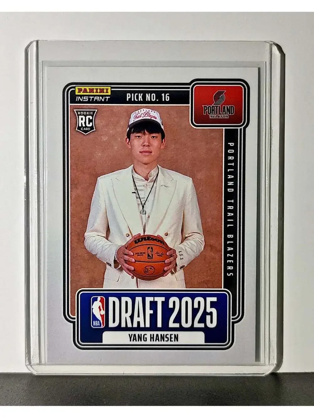 Yang Hansen Rookie 2025-26 Panini NBA #16 Draft Night Portland Trail Blazers